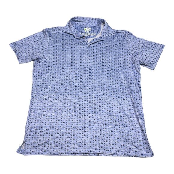 TailorByrd Golf Cart Tee Golfing Polyester Blend‎ Polo Shirt Adult Large - Picture 1 of 5